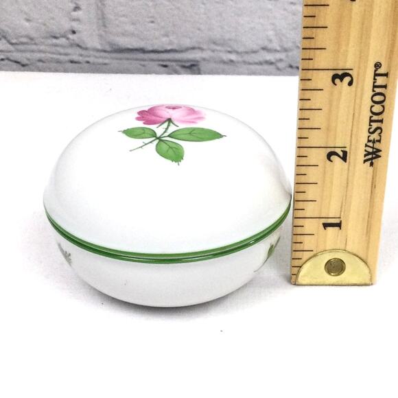 Austrian Wien Augarten Vienna Vintage Hand Painted Rose Porcelain Trinket Dish - Picture 13 of 14